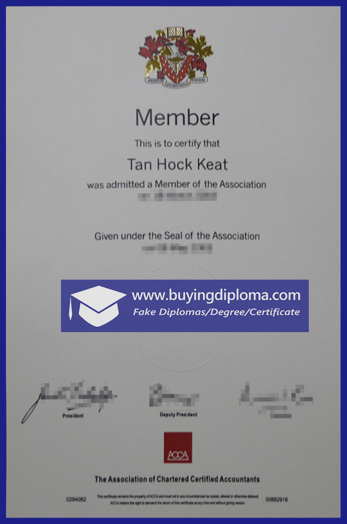 The Process Of Buy A Fake ACCA Certificate