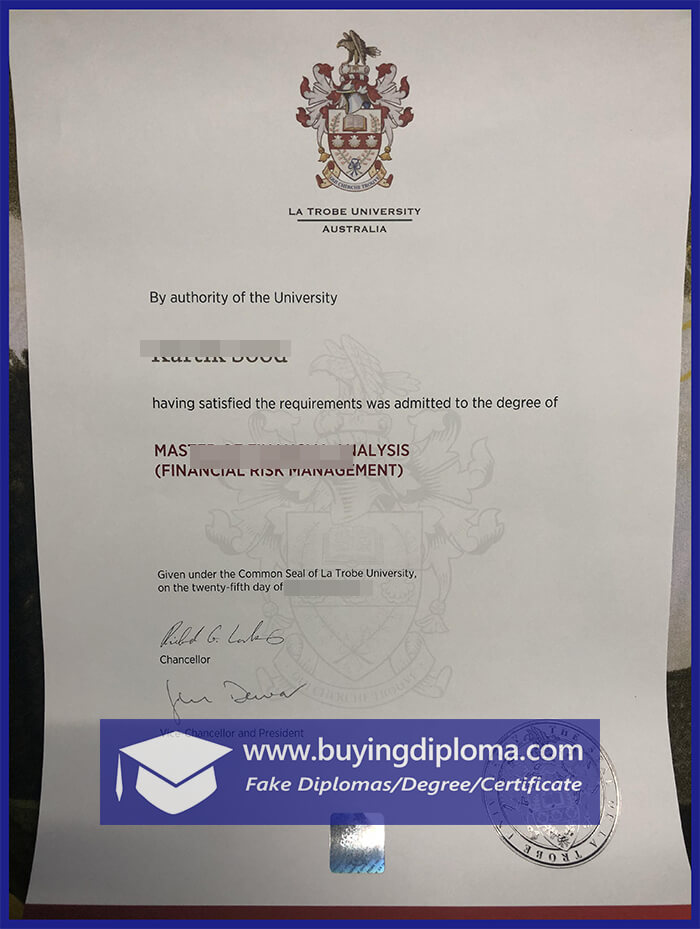 Buy a real fake La Trobe University Diploma