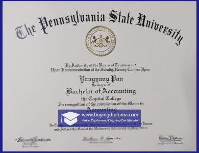 Time to Buy A Fake Pennsylvania State University diploma