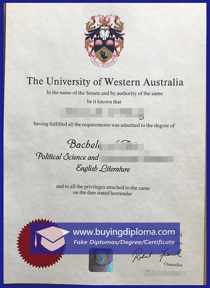 The Process Of Buy A Fake University of Western Australia Degree