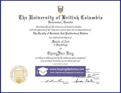 Easy to buy a fake University of British Columbia Certificate