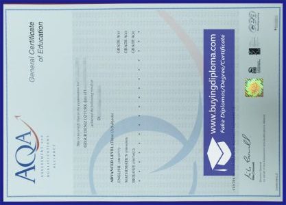 The process of make a fake AQA certificate in London