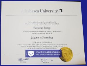Custom Fake Athabasca University diploma