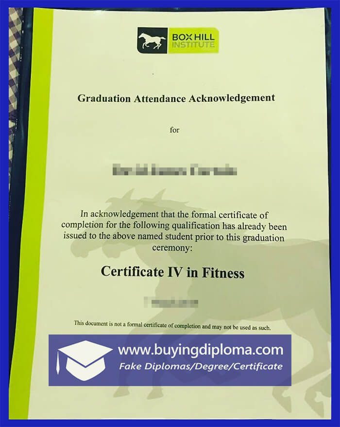 Best ways to buy fake Box Hill Institute certificate