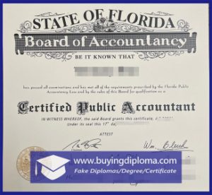 Fastest way to buy fake State of Florida CPA certificate