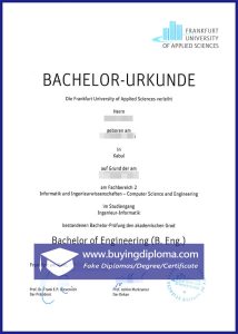 Purchase a Frankfurt University of Applied Sciences diploma