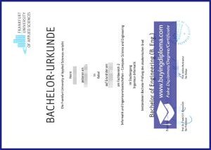Purchase a Frankfurt University of Applied Sciences diploma