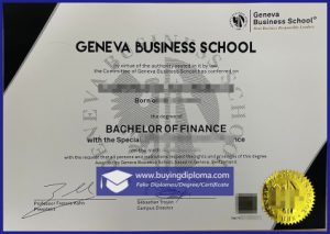 What does a fake Geneva Business School diploma do?