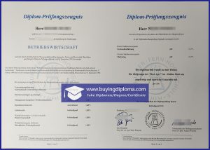 Fake Diplom-Priifungszeugnis