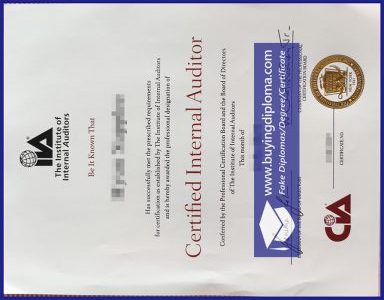 Buy a real fake Institute of Internal Auditors Certificate