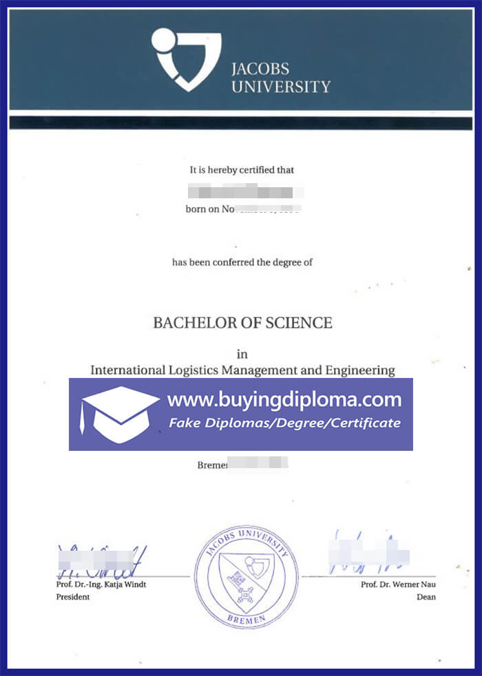 Safely get a fake Jacobs University Bremen diploma online