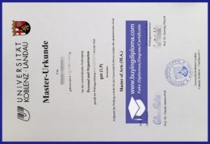 Apply for fake Universität Koblenz-Landau diploma
