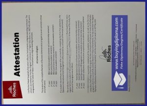 Buy a Fake Les Roche certificate