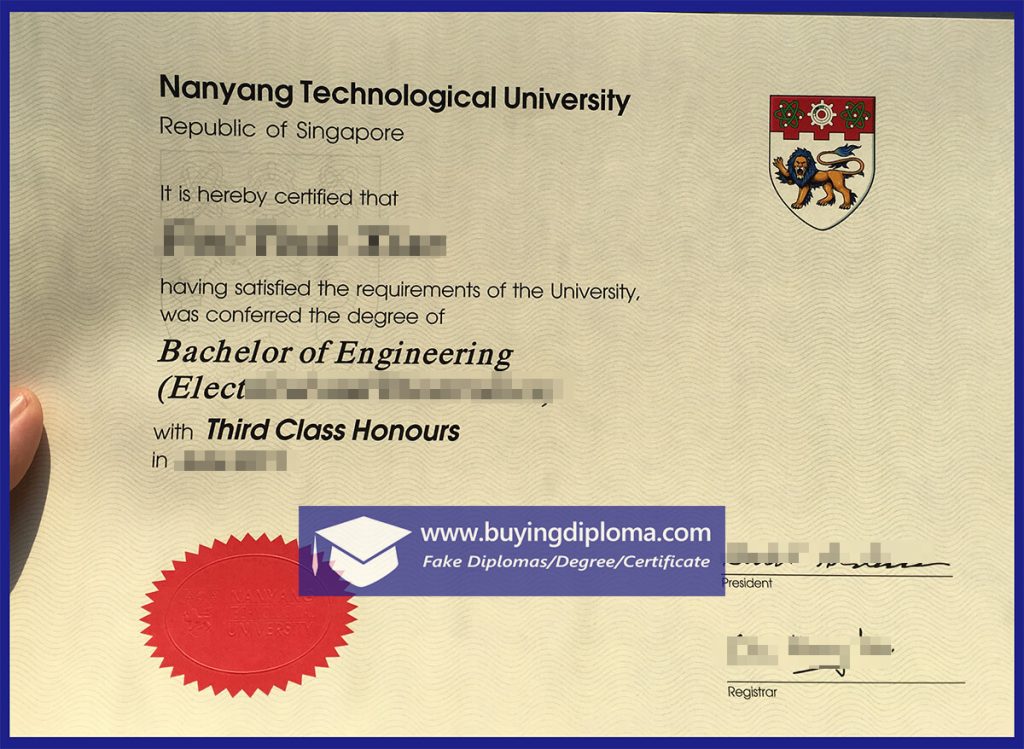 Buy fake Nanyang Technological University degree