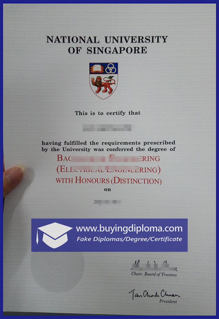 Buy a  fake National University of Singapore diploma