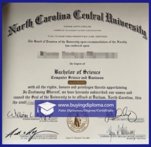 Make a fake North Carolina central University diploma