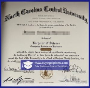 Make a fake North Carolina central University diploma