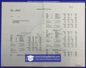Is a real Pennsylvania State University transcript