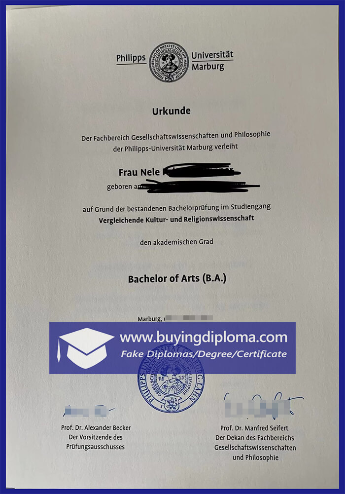 Purchase a fake Philipps-Universität Marburg diploma in Germany