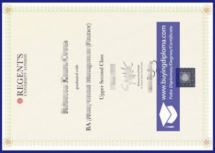 a real Regent's University London diploma