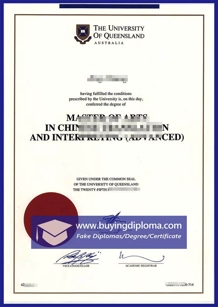 How to Copy The University of Queensland certificate