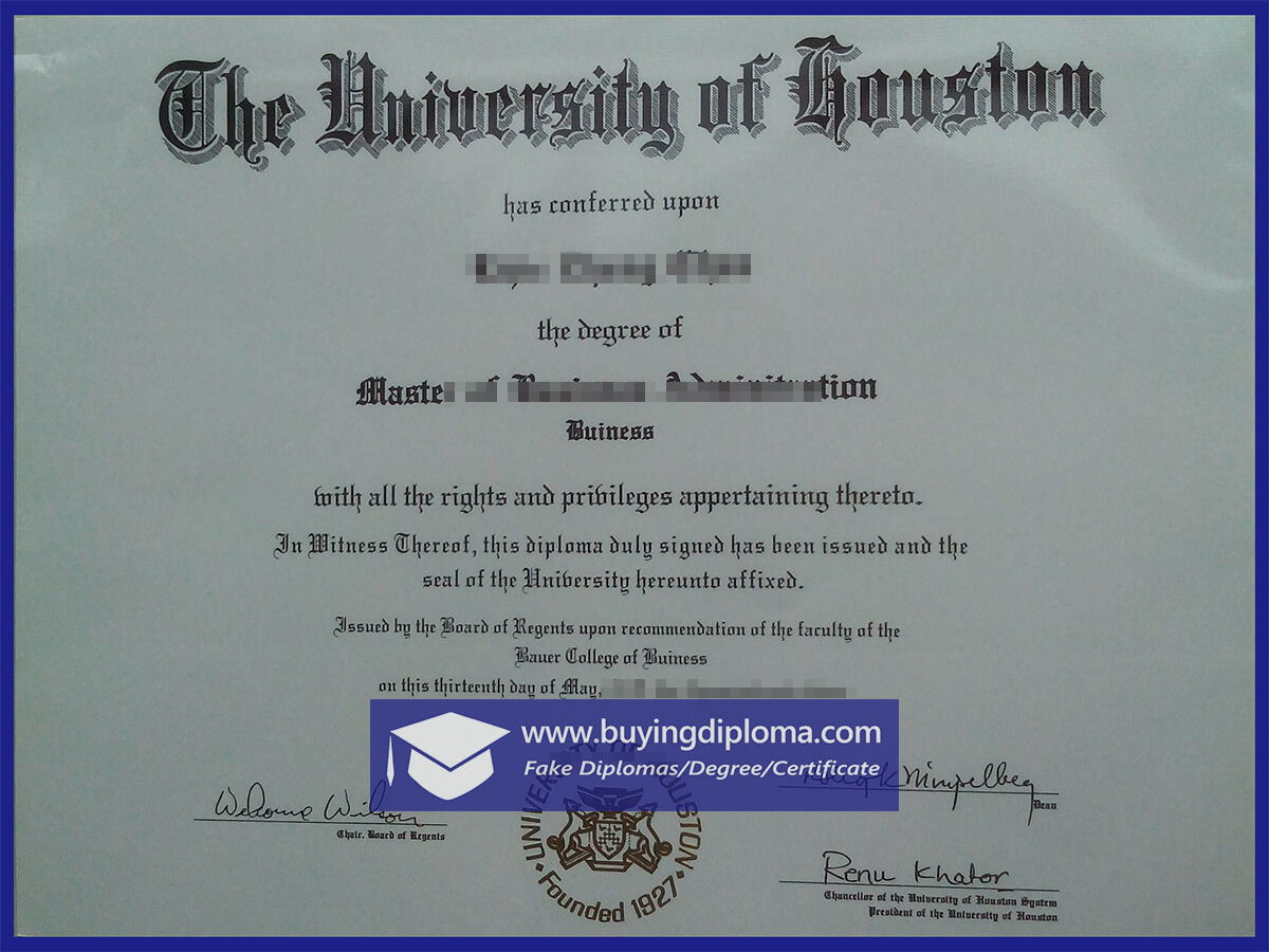 How  to get a fake University of Houston certificate