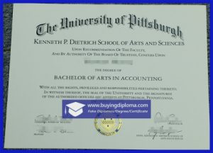 Buy a fake University of Pittsburgh diploma