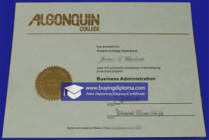 Steps to buy a Algonquin College diploma, degree, certificate