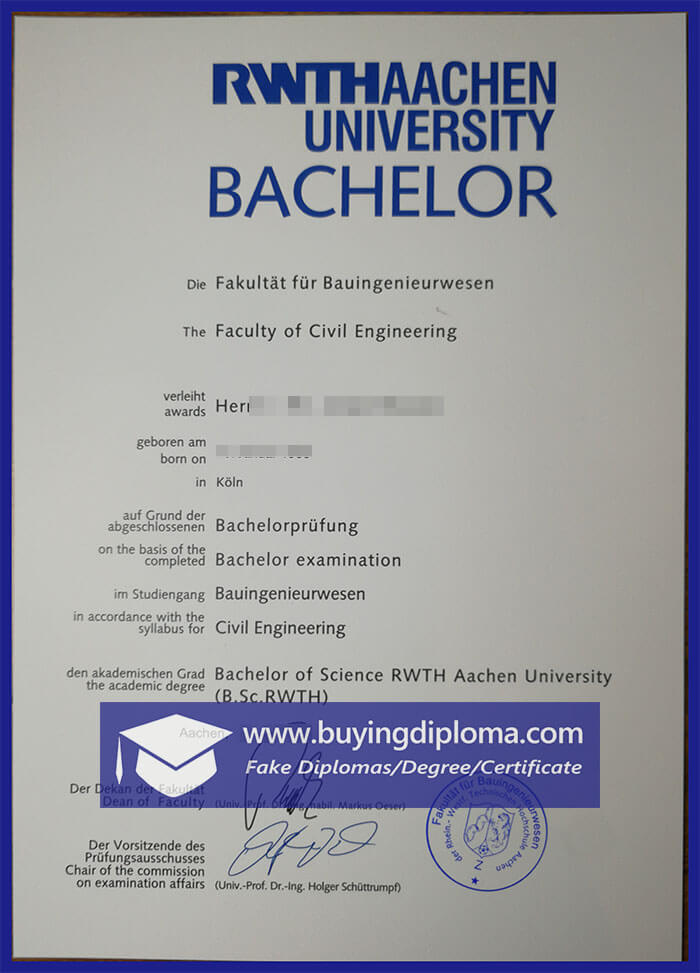 Easy to buy a RWTH Aachen University degree certificate