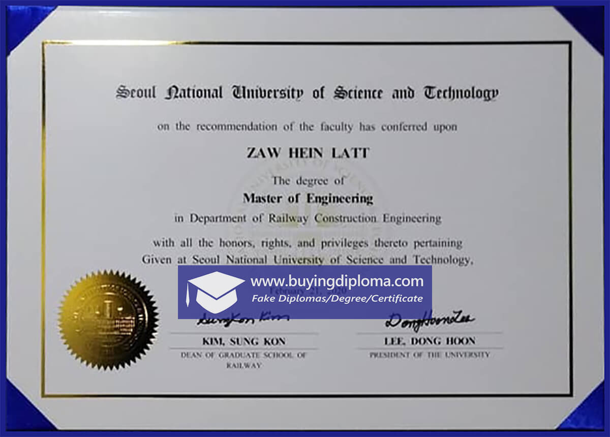 Safely to buy a SeoulTech diploma certificate