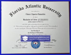 Fake Florida Atlantic University diploma