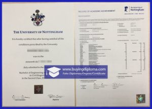 University of Nottingham fake degree