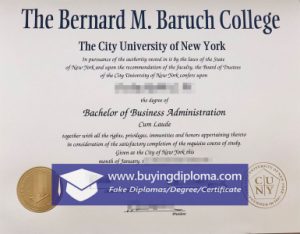 Baruch College bachelor's degree and transcript