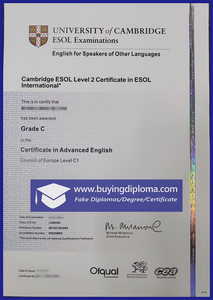 Fake C1 Advanced diplomas for sale