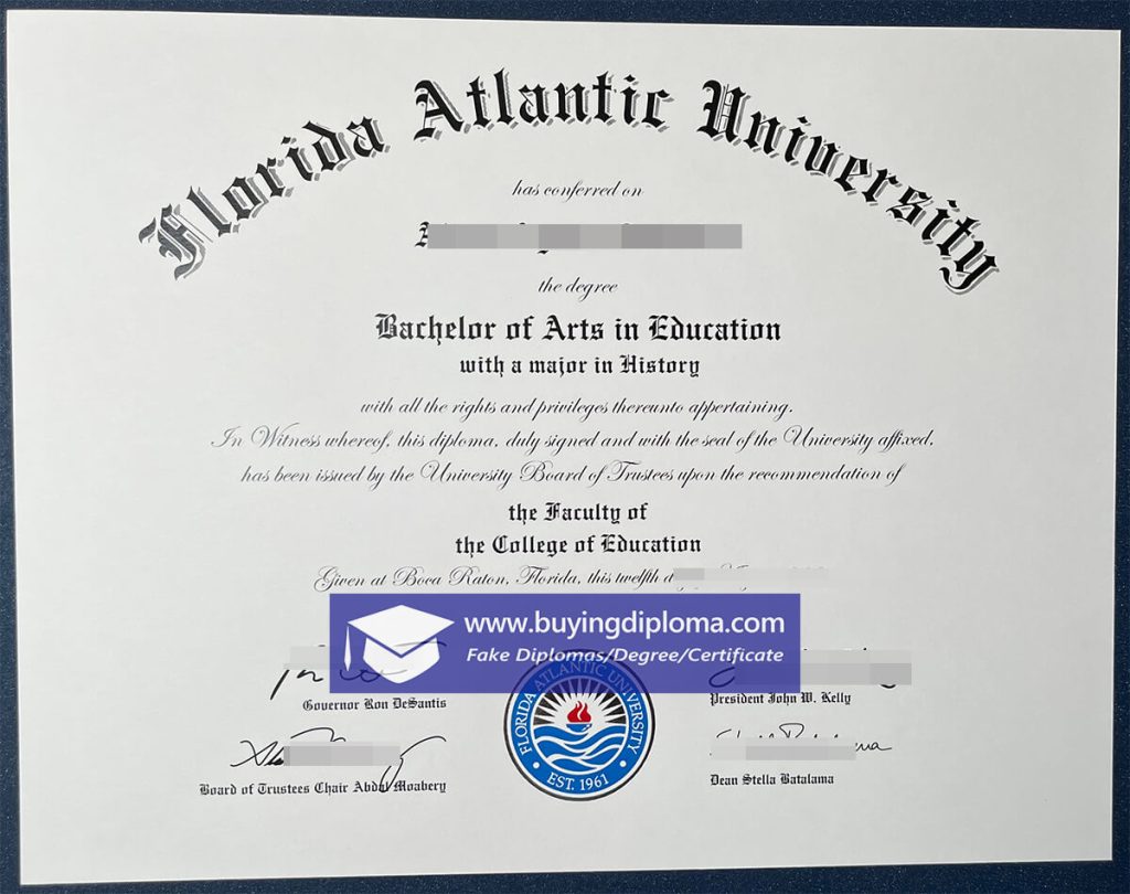 fake FAU bachelor's degree