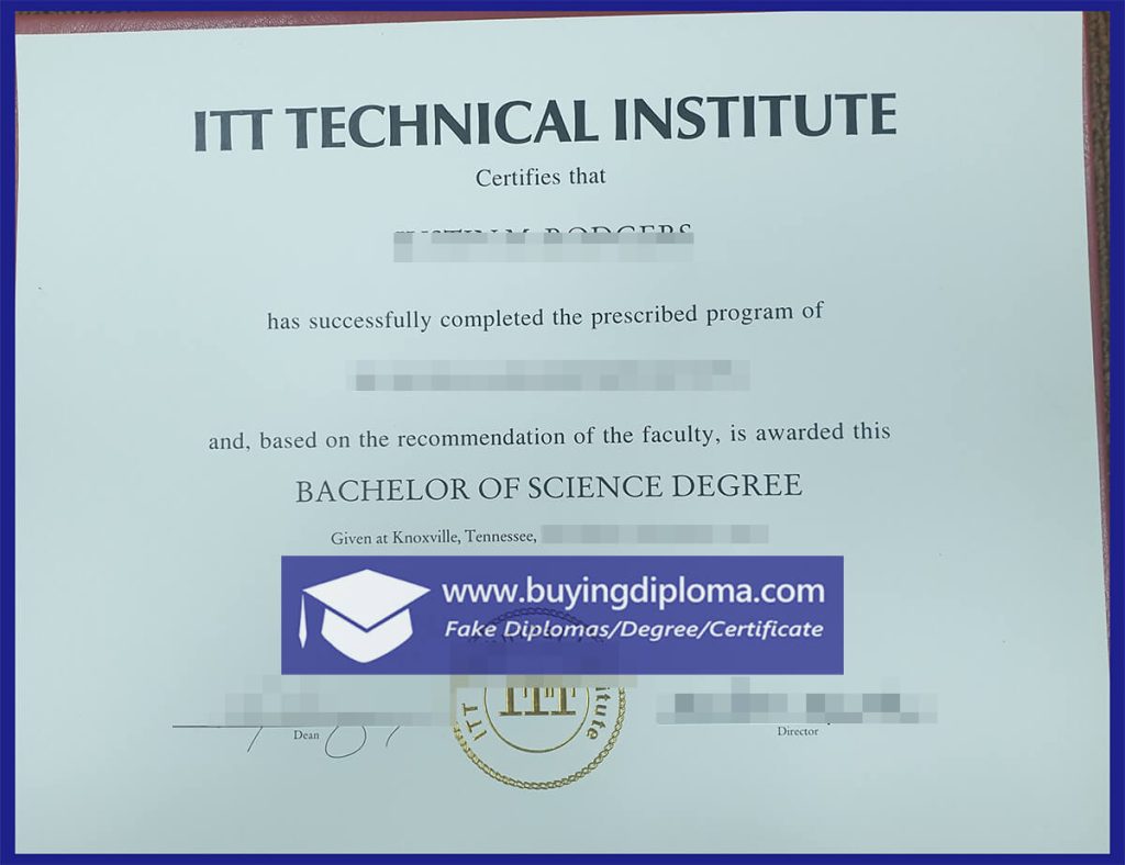 fake ITT Tech degree and transcript online