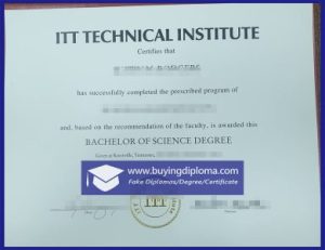 Fake ITT Tech degree and transcript