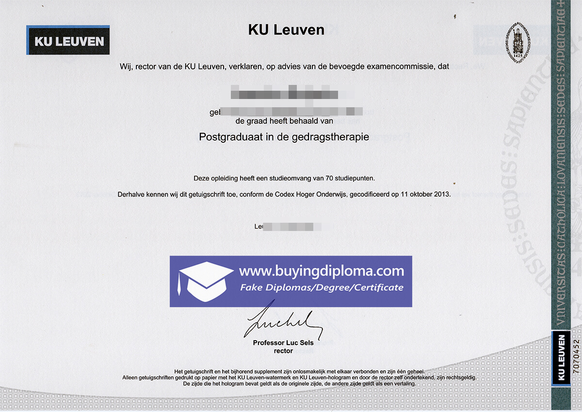 KU Leuven degree