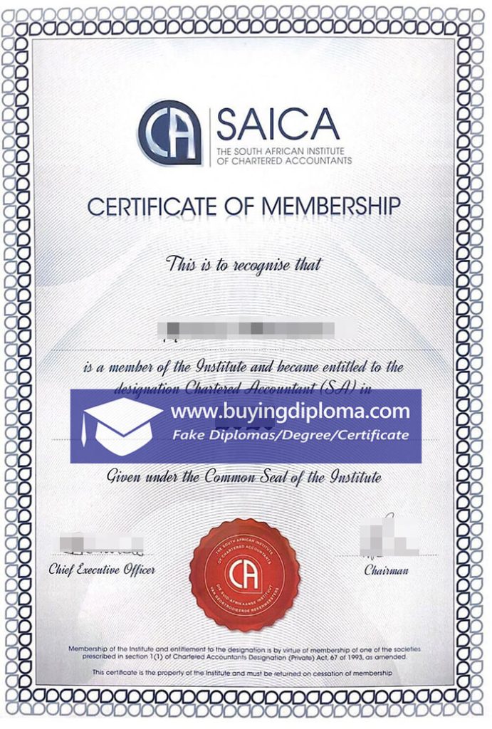 fake SAICA diploma certificate online