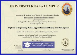 Get a University of Kuala Lumpur fake diploma