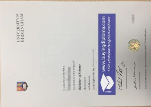 get University of Birmingham fake certificate