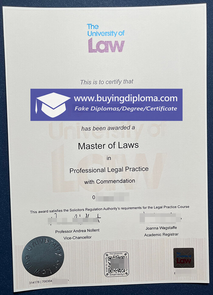 Fake University of Law bachelor's degree for job