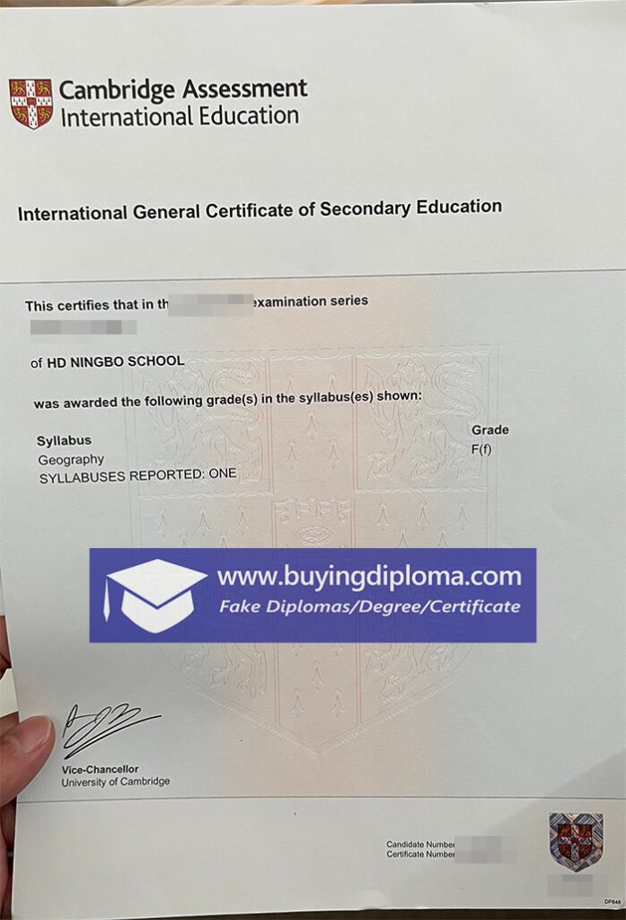 Cambridge (GCE) A-Level(s) certificate