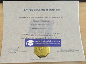 University of Quebec diploma certificate