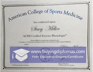 How much does it cost to buy a fake ACSM certificate online?