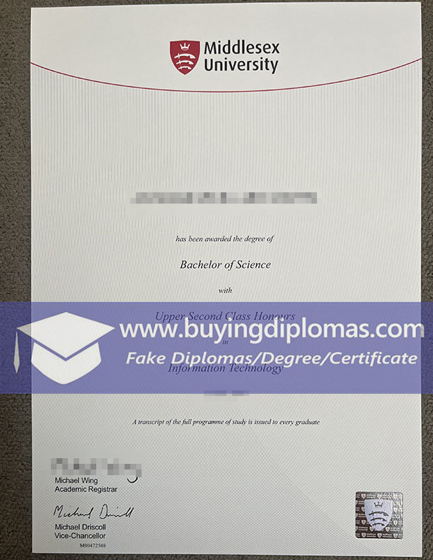 Steps to buy a Middlesex University fake degree online.