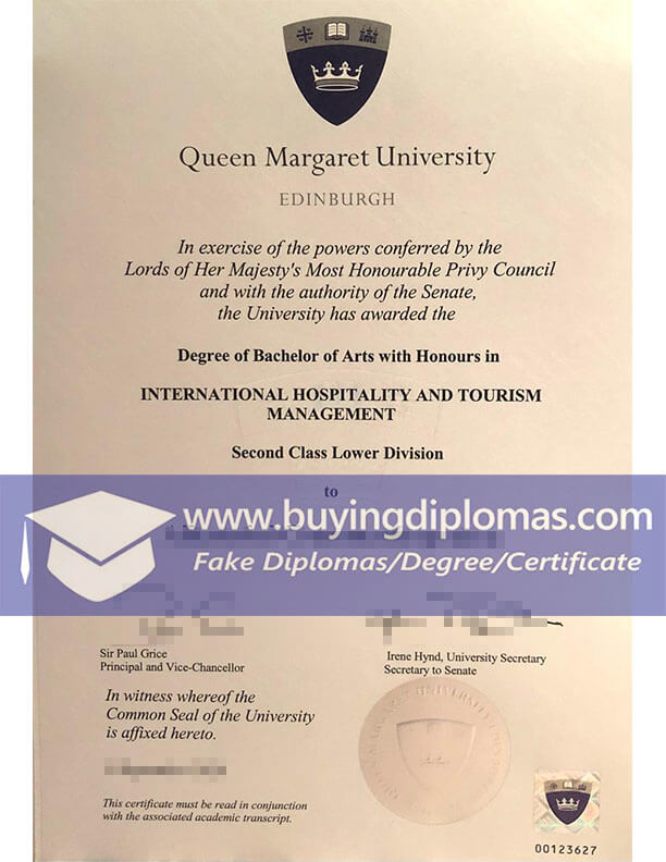 Easy to buy a Queen Margaret University fake degree online.