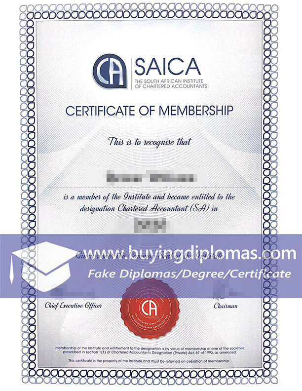 Why not buy a SAICA fake certificate online? 