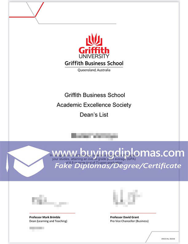 Where to Buy Griffith university Fake Degree in Australia?