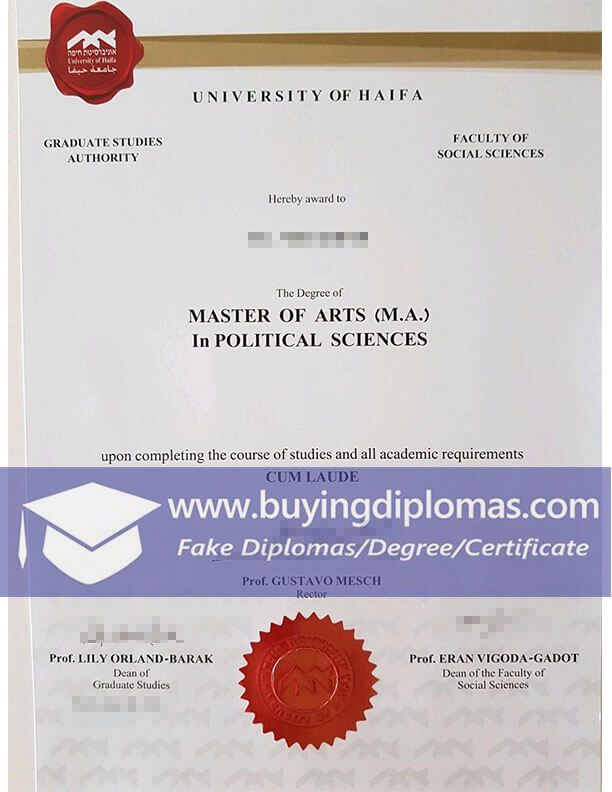 How Long to Buy University of Haifa Fake Degree online?